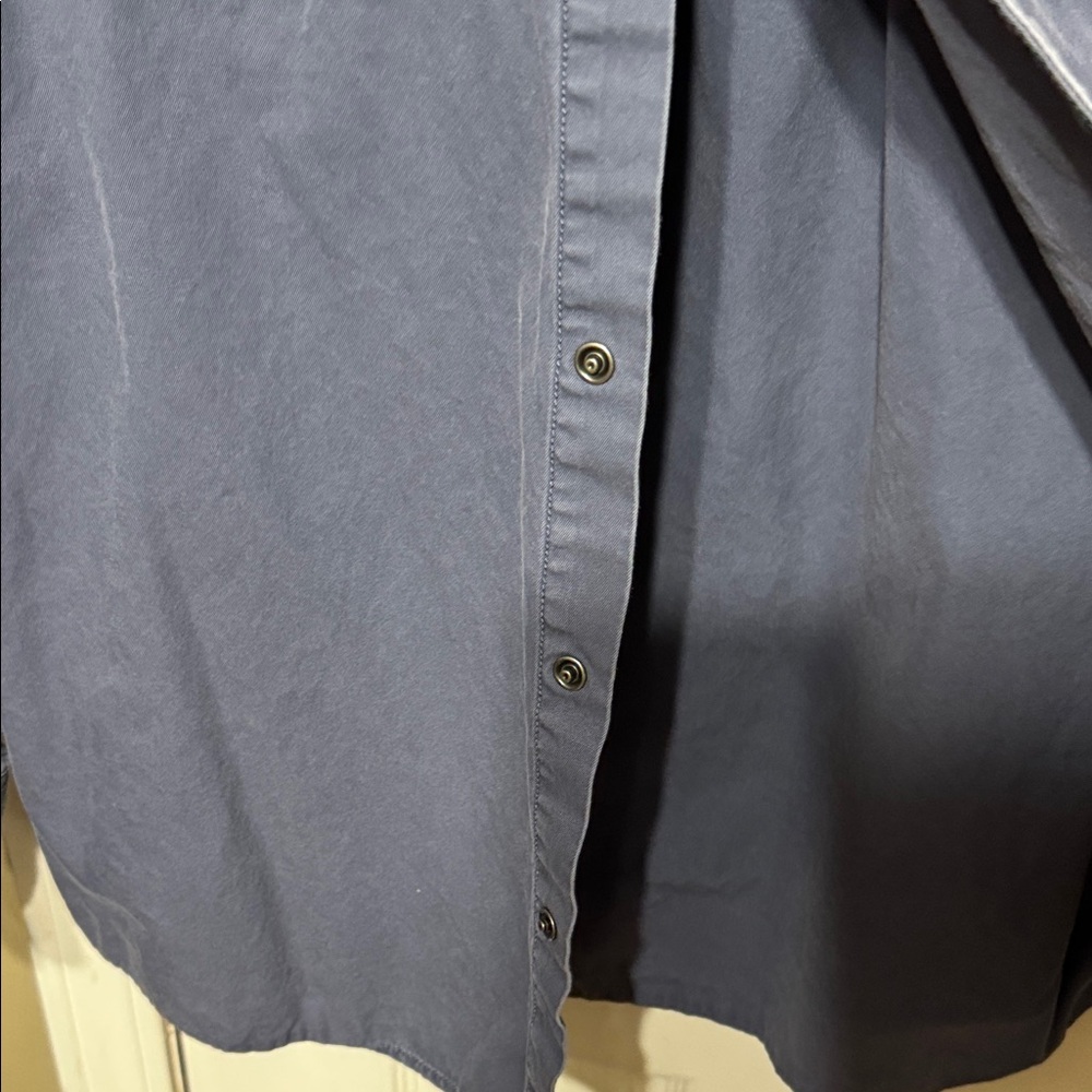 ROWM Blue Casual Shirt Shacket - Picture 3 of 7